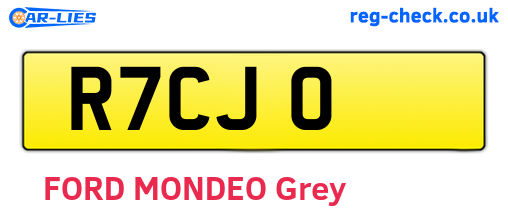 R7CJO are the vehicle registration plates.