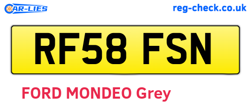 RF58FSN are the vehicle registration plates.
