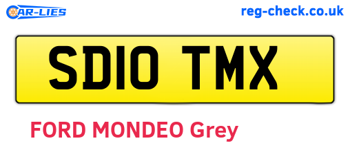 SD10TMX are the vehicle registration plates.
