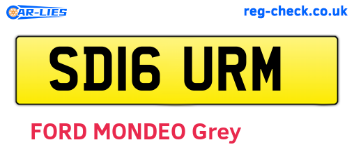 SD16URM are the vehicle registration plates.