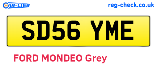 SD56YME are the vehicle registration plates.