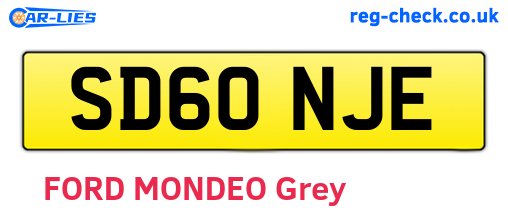 SD60NJE are the vehicle registration plates.