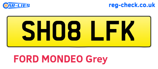 SH08LFK are the vehicle registration plates.