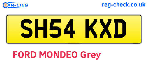 SH54KXD are the vehicle registration plates.