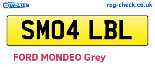 SM04LBL are the vehicle registration plates.