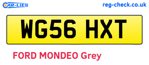 WG56HXT are the vehicle registration plates.