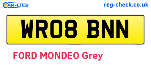 WR08BNN are the vehicle registration plates.