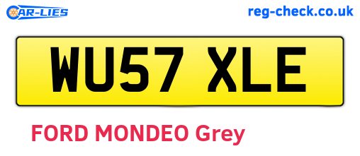 WU57XLE are the vehicle registration plates.