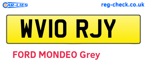 WV10RJY are the vehicle registration plates.