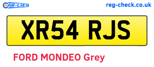 XR54RJS are the vehicle registration plates.