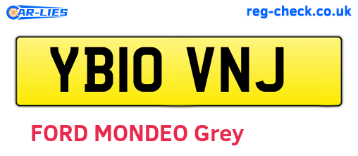 YB10VNJ are the vehicle registration plates.