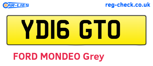 YD16GTO are the vehicle registration plates.