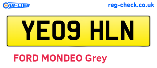 YE09HLN are the vehicle registration plates.
