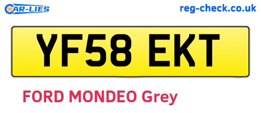 YF58EKT are the vehicle registration plates.