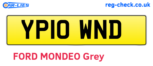 YP10WND are the vehicle registration plates.