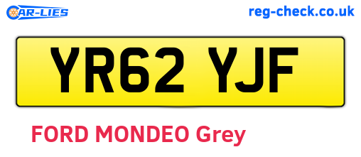 YR62YJF are the vehicle registration plates.