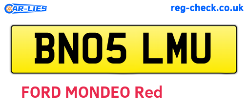 BN05LMU are the vehicle registration plates.