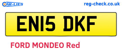 EN15DKF are the vehicle registration plates.