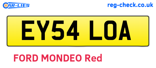 EY54LOA are the vehicle registration plates.