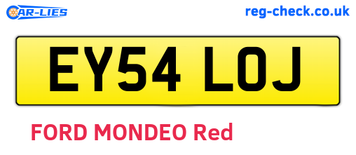 EY54LOJ are the vehicle registration plates.