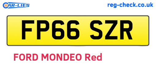 FP66SZR are the vehicle registration plates.