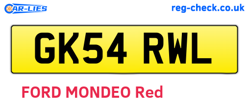 GK54RWL are the vehicle registration plates.