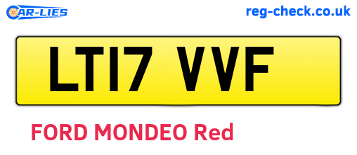 LT17VVF are the vehicle registration plates.