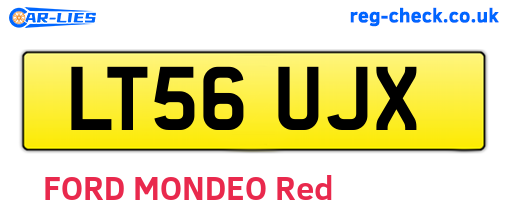 LT56UJX are the vehicle registration plates.