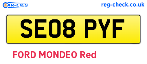 SE08PYF are the vehicle registration plates.