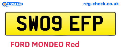 SW09EFP are the vehicle registration plates.