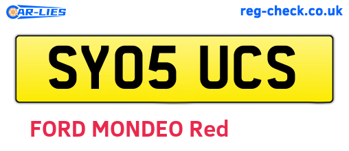 SY05UCS are the vehicle registration plates.