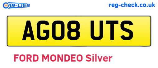 AG08UTS are the vehicle registration plates.