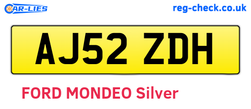 AJ52ZDH are the vehicle registration plates.