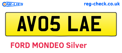 AV05LAE are the vehicle registration plates.