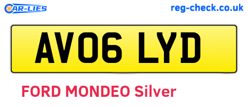 AV06LYD are the vehicle registration plates.