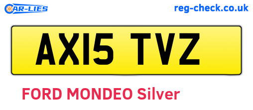 AX15TVZ are the vehicle registration plates.