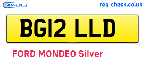 BG12LLD are the vehicle registration plates.