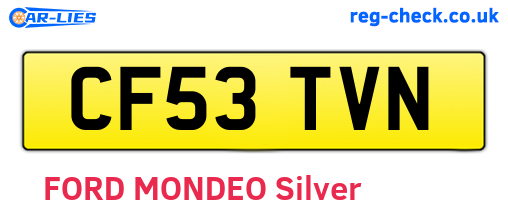 CF53TVN are the vehicle registration plates.
