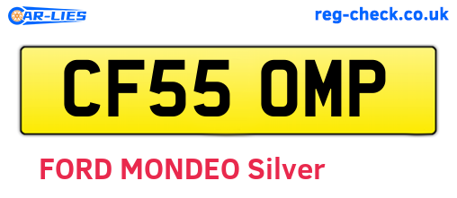 CF55OMP are the vehicle registration plates.