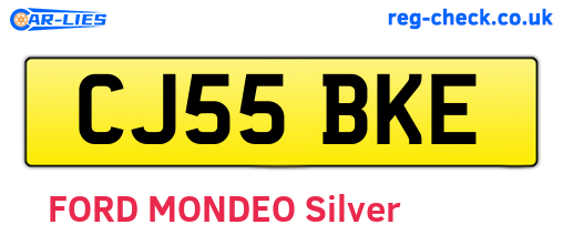 CJ55BKE are the vehicle registration plates.