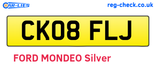 CK08FLJ are the vehicle registration plates.