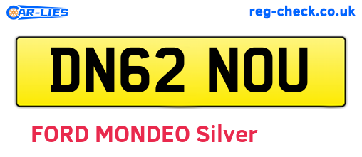 DN62NOU are the vehicle registration plates.