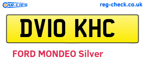 DV10KHC are the vehicle registration plates.