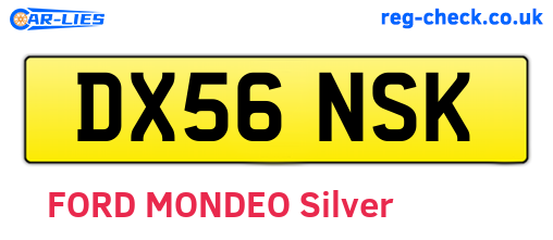 DX56NSK are the vehicle registration plates.