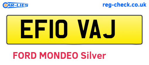 EF10VAJ are the vehicle registration plates.