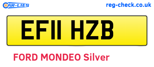 EF11HZB are the vehicle registration plates.
