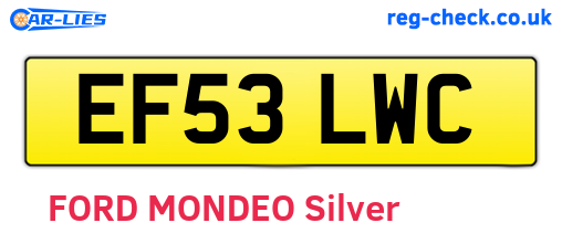 EF53LWC are the vehicle registration plates.