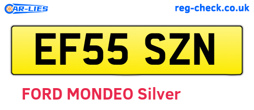 EF55SZN are the vehicle registration plates.