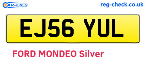EJ56YUL are the vehicle registration plates.