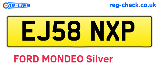 EJ58NXP are the vehicle registration plates.